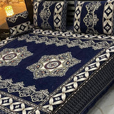 Fancy Velvet Bed Sheet Set - 4 Pieces  FVB 247